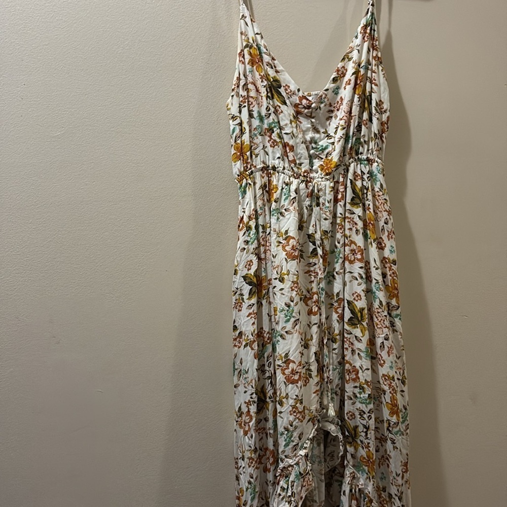 Petal & Pup Floral Maxi Dress - size 8 - spaghetti straps - hi/low hem - Picture 2 of 8